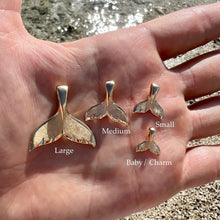 Load image into Gallery viewer, Hawaiian Whale Tail Pendants in 14K Yellow Gold
