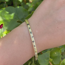 Load and play video in Gallery viewer, Old English 4mm &quot;Kuuipo&quot; Hawaiian Bangle in 18K Yellow Gold
