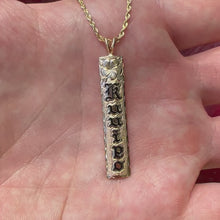 Load and play video in Gallery viewer, Hawaiian Kuuipo Vertical Pendant w/ Plumeria and Leaves in 14K Yellow Gold
