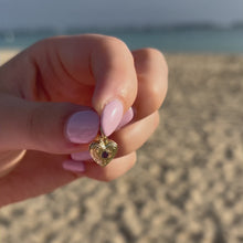 Load and play video in Gallery viewer, Small Hawaiian Heart Pendant w/ Alexandrite in Green Gold
