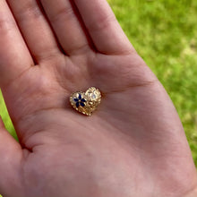Load and play video in Gallery viewer, Large Hawaiian Heart Slider w/ Enamel Flower and Diamond

