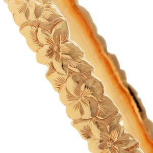 Scalloped Plumeria & Hibiscus 8mm Bangle - Philip Rickard