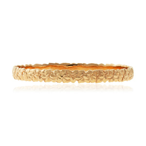 Scalloped Plumeria & Hibiscus 8mm Bangle - Philip Rickard