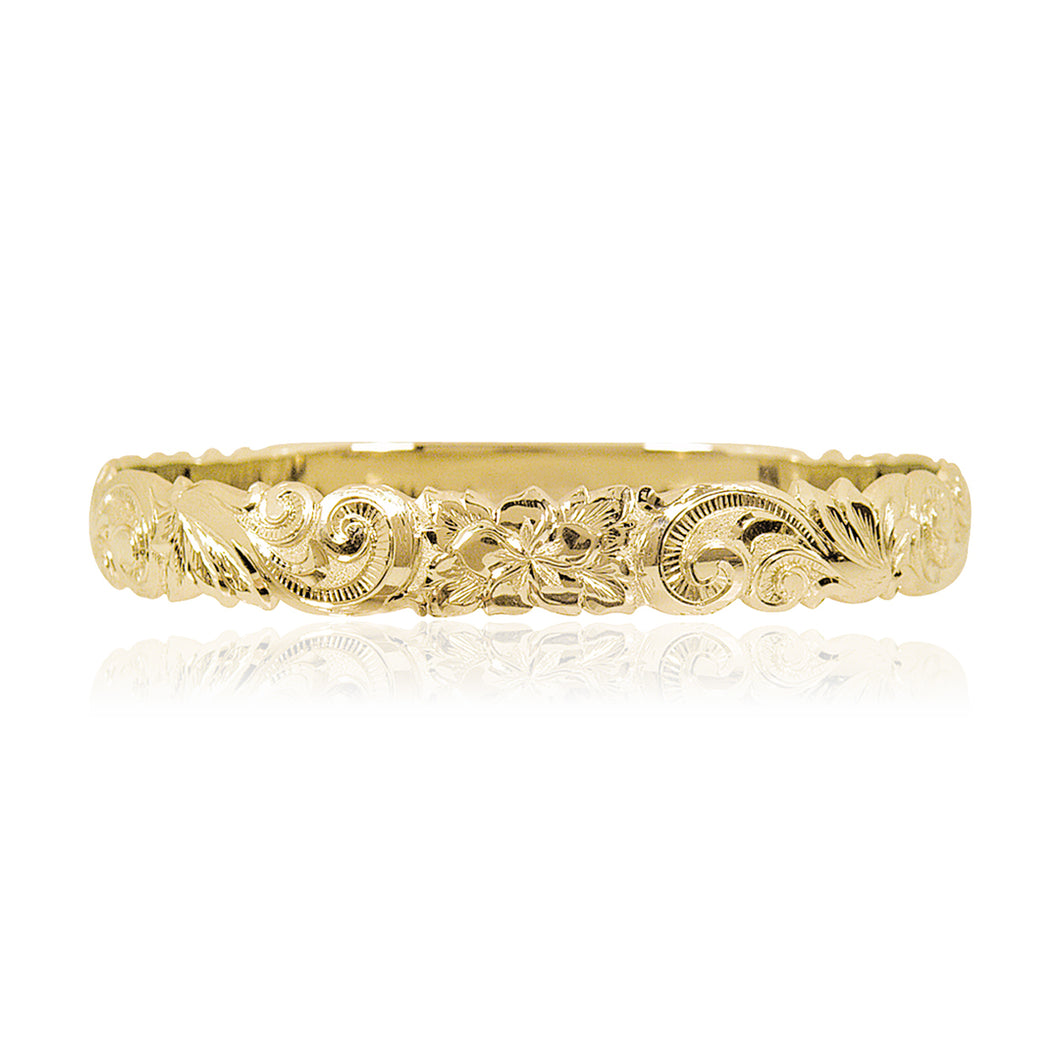 Deep Cut Old English 10mm Bangle - Philip Rickard