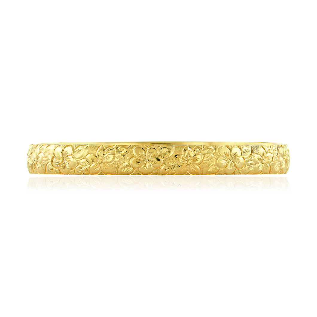 Plumeria & Hibiscus 8mm Bangle - Philip Rickard