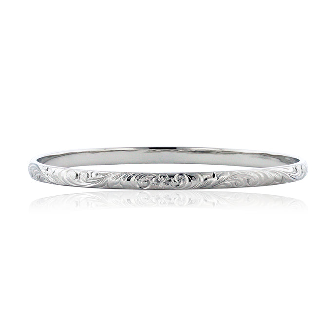 Old English 4mm Bangle - Philip Rickard