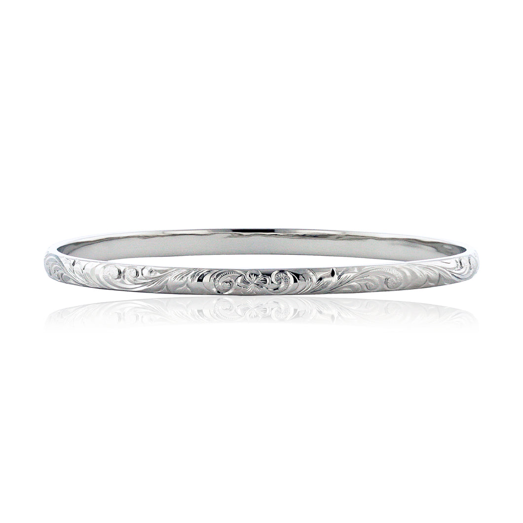 Old English 4mm Bangle - Philip Rickard
