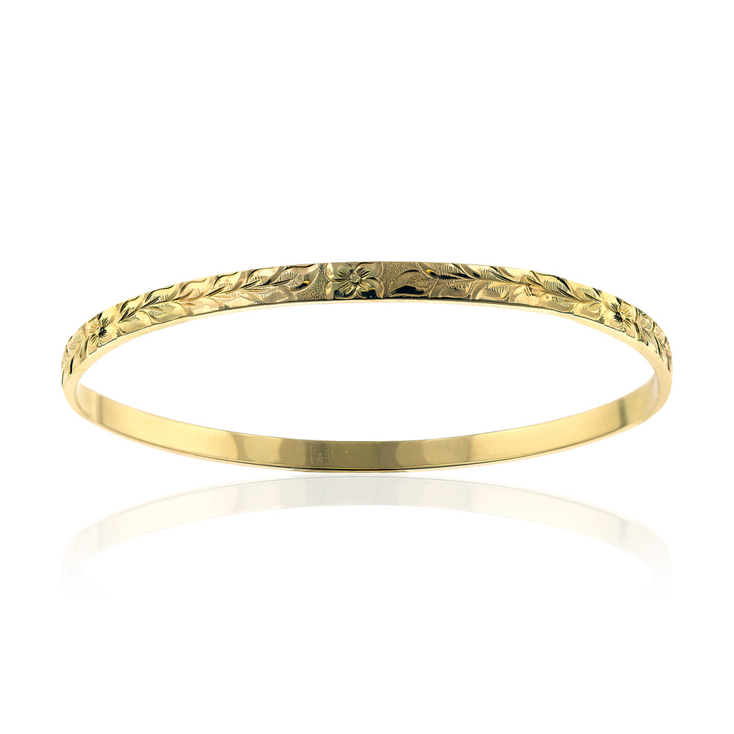 Maile 4mm Flat Bangle - Philip Rickard