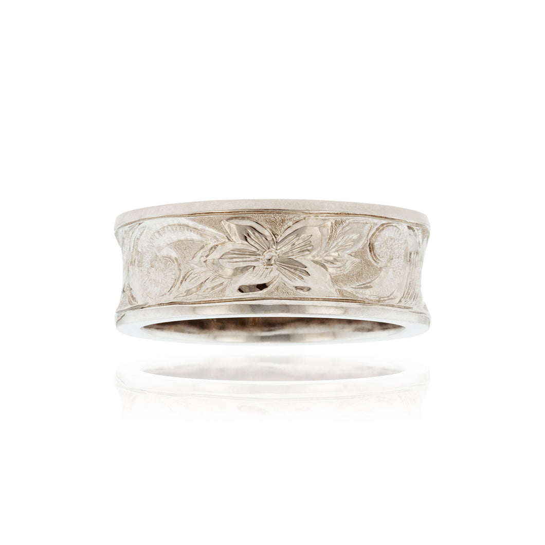Old English Concave 8mm Ring - Philip Rickard