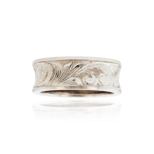 Old English Concave 8mm Ring - Philip Rickard