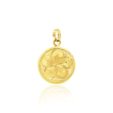 Load image into Gallery viewer, Round Charm W/ Initial &amp; Plumeria - Philip Rickard
