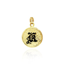 Load image into Gallery viewer, Round Charm W/ Initial &amp; Plumeria - Philip Rickard
