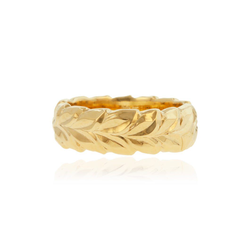 Scalloped Shiny Maile 6mm Ring - Philip Rickard