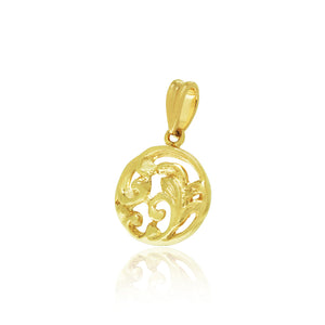 Old English Round Filigree Pendant - Philip Rickard