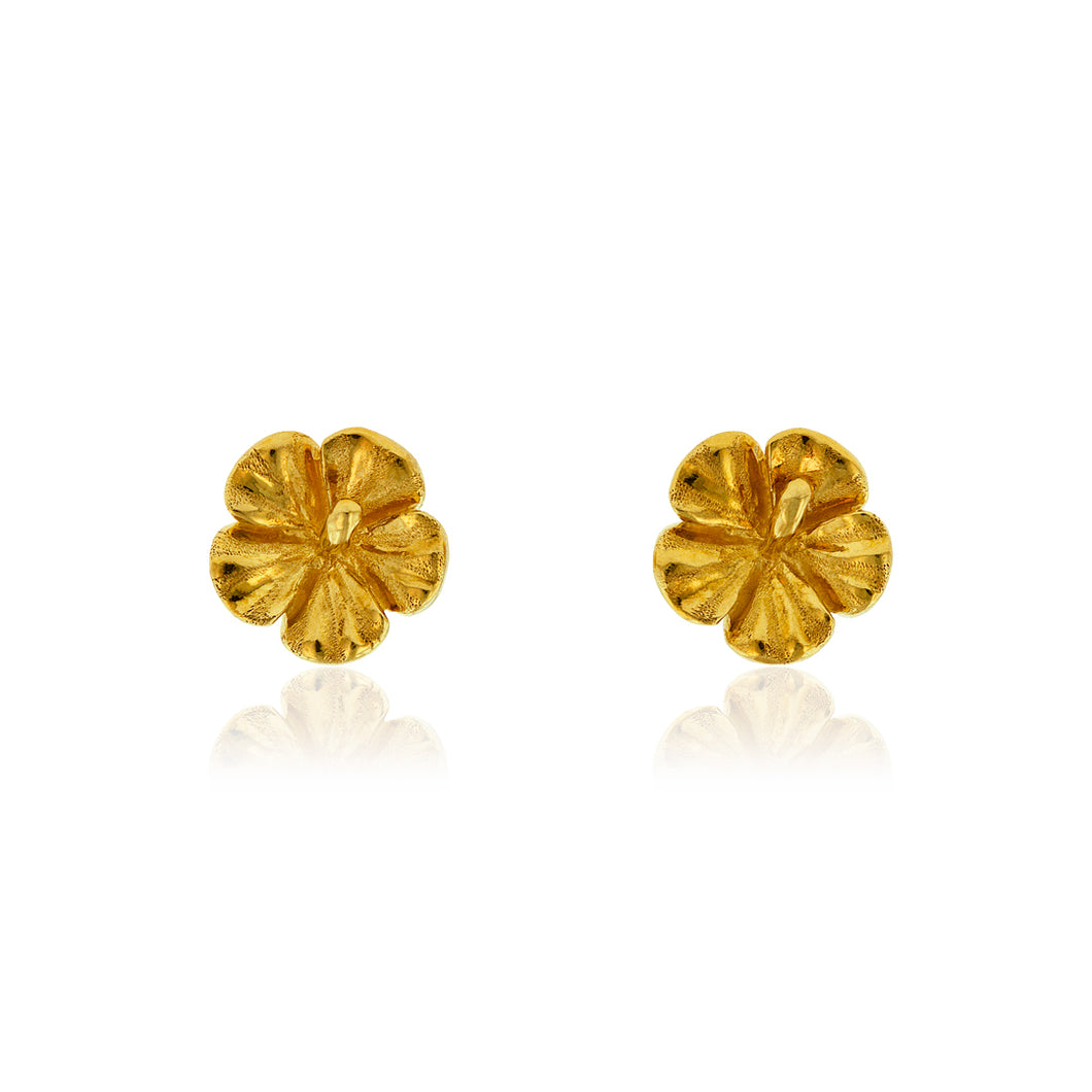 Large Hibiscus Earrings - Philip Rickard
