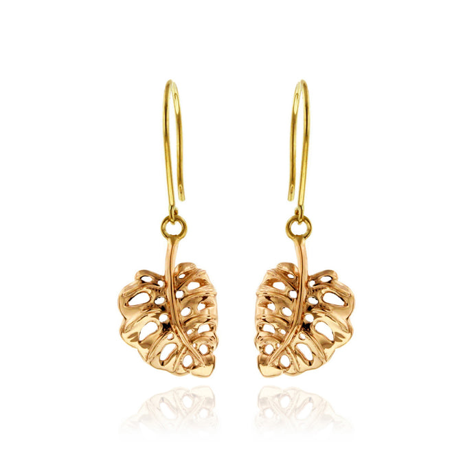 Medium Monstera Leaf Earrings - Philip Rickard