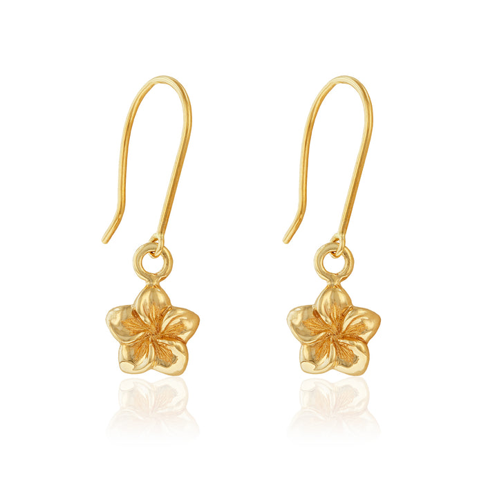 Small Plumeria Dangle Earrings - Philip Rickard