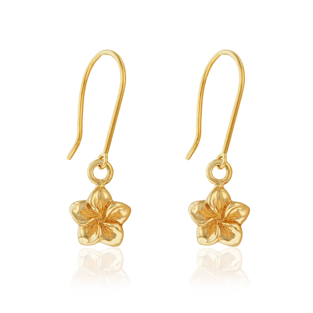 Small Plumeria Dangle Earrings - Philip Rickard