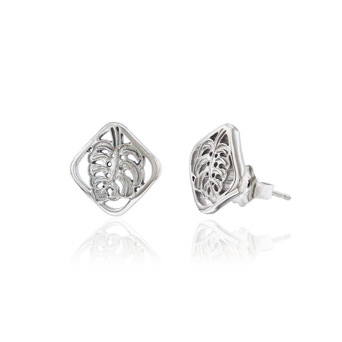 Small Monstera Quilt Earrings - Philip Rickard