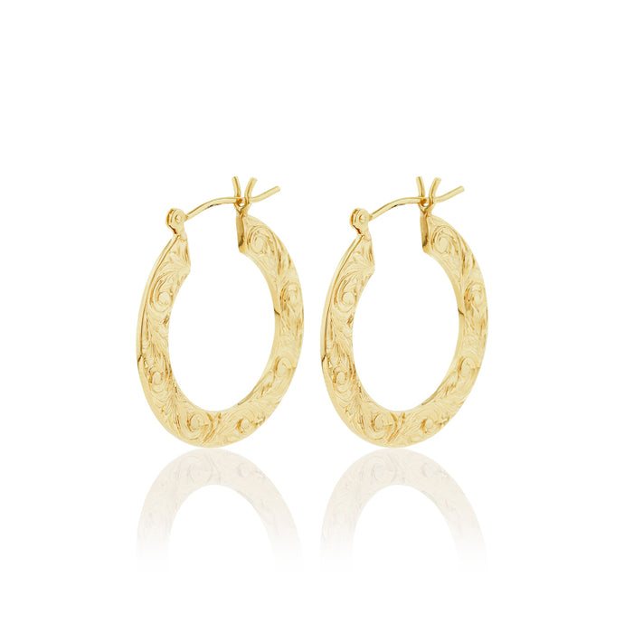 Medium Flat Hoop Earrings - Philip Rickard