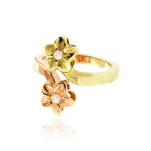 Load image into Gallery viewer, Double Plumeria Ring W/ Diamonds - Philip Rickard
