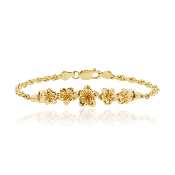 Five Plumeria ID Bracelet - Philip Rickard