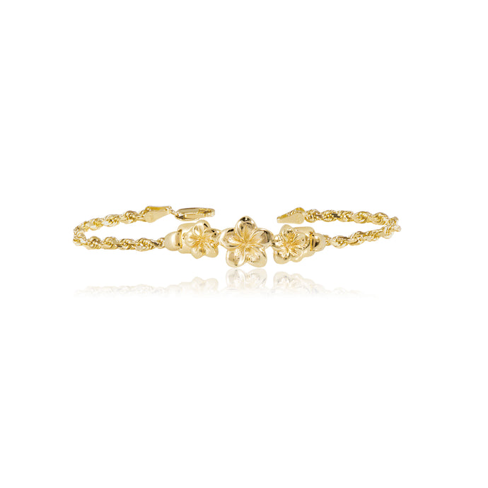 Three Plumeria ID Bracelet - Philip Rickard