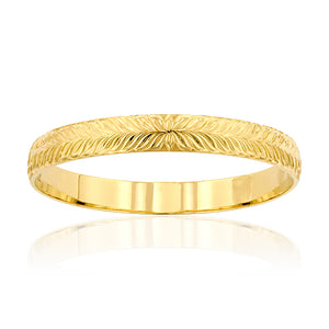 Iolani Palace Maile Engraved Hawaiian Bracelet