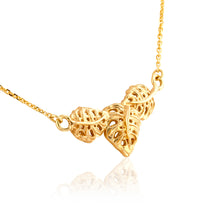 Load image into Gallery viewer, Small 3 Monstera Necklace - Philip Rickard

