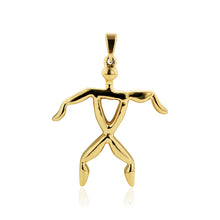 Load image into Gallery viewer, Large Hawaiian Muscle Man Petroglyph Pendant - Philip Rickard
