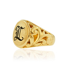 Load image into Gallery viewer, Oval Filigree Signet W/ Initial - Philip Rickard
