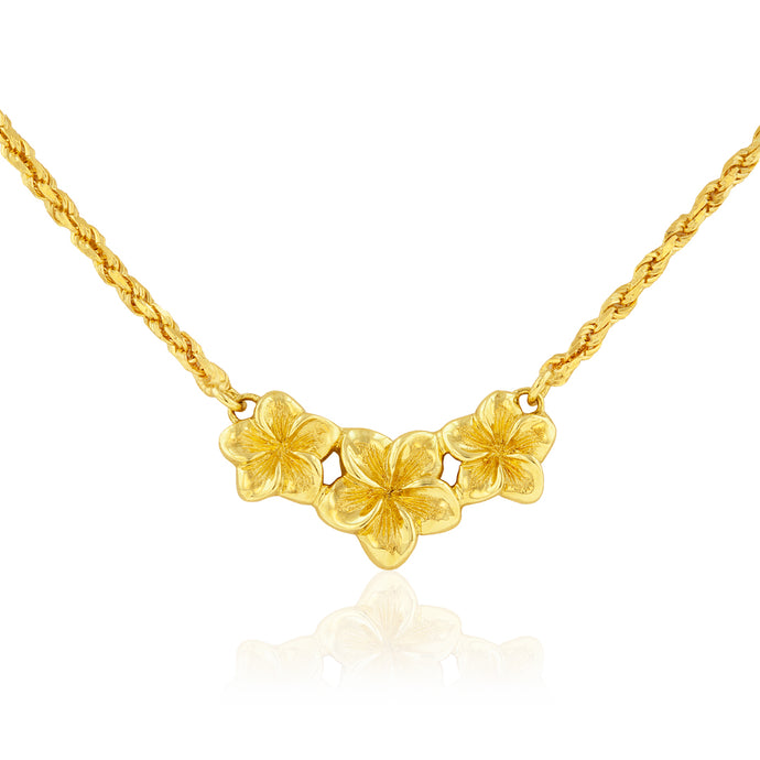 Three Plumeria Necklace - Philip Rickard