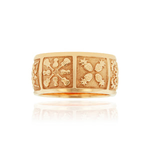 Hawaiian Quilt 10mm Ring - Philip Rickard
