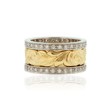 Load image into Gallery viewer, Two-Tone Ring W/ Diamond Border - Philip Rickard
