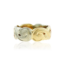 Load image into Gallery viewer, Pukalani Tri-Color 8mm Ring - Philip Rickard
