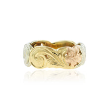 Load image into Gallery viewer, Pukalani Tri-Color 8mm Ring - Philip Rickard
