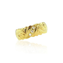 Load image into Gallery viewer, Nihoniho Old English 8mm Ring W/ Single Row Of Diamonds - Philip Rickard
