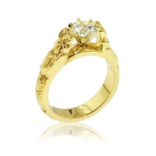 Load image into Gallery viewer, Old English &amp; Plumeria 4mm French Mount - Philip Rickard
