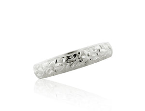 Hibiscus 4mm Ring - Philip Rickard