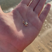 Load and play video in Gallery viewer, Hawaiian Baby Turtle Charm in 14K Yellow, White or Pink Gold

