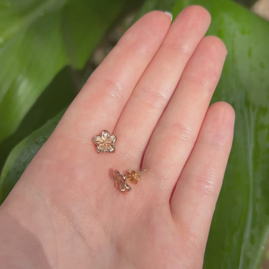 Small Plumeria earrings