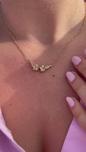 Load and play video in Gallery viewer, Two Plumeria w/ Leaf Necklace
