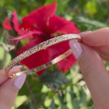 Load and play video in Gallery viewer, Hawaiian Heirloom Bangle with flowers 
