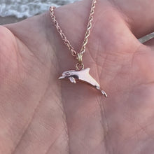 Load and play video in Gallery viewer, Dolphin Charm in 14K Pink Gold
