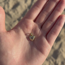 Load and play video in Gallery viewer, Small Hawaiian Heart Pendant w/ Alexandrite in Green Gold
